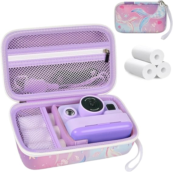 Kids Instant Print Camera Case & 3 Rolls for DYLANTO for ESOXOFFORE