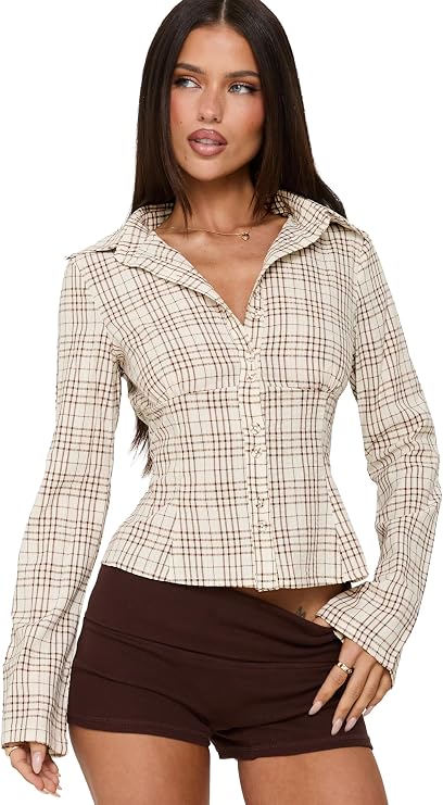 Princess Polly Women's Long Sleeve Blouse Top