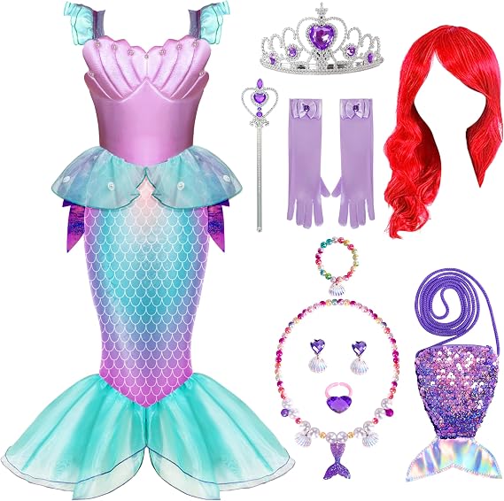 Spooktacular Creations Girls Mermaid Costume,MermaidCostume for Girls Halloween Dress up and Costume parties