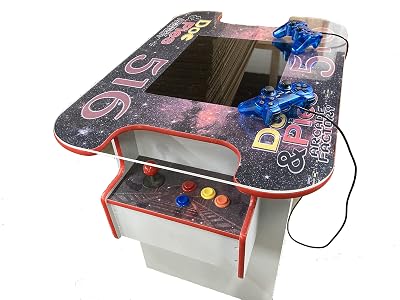 Doc and Pies Arcade Factory Full Size Professional Cocktail Arcade Machine | 516 Classic Games | 2-Player | Full Size LCD Screen, Buttons and Joystick | Made in The USA |