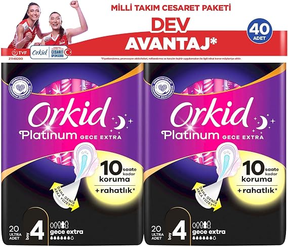 Orkid Platinum Cesaret Paketi Gece Ekstra 40'lı Yeni