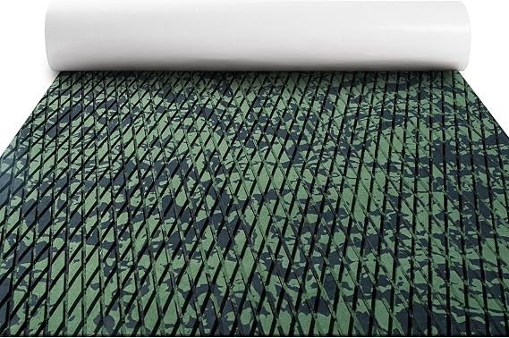 FOCEAN Boat Flooring EVA Foam Boat Decking Camo Marine Flooring Self-Adhesive Boat Mat Boat Carpet for Motorboat RV Yacht Kayak Surfboard, 47.2''x 15.7'', Olive Camo