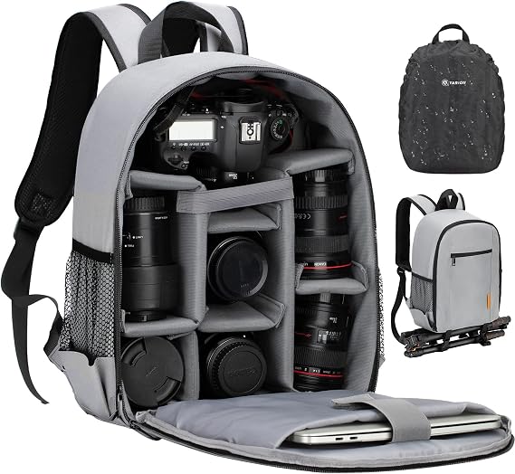 TARION Small Camera Backpack for Photographers Compact 12L Grey TB-S