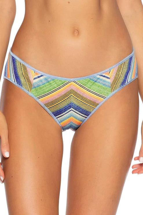 Becca by Rebecca Virtue Women's Mia American Metallic Hipster Bikini Bottom Multi L
