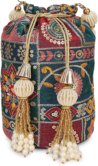 Indian Sequence Potli Bag For Women, Wedding Potli Bags For Women, Ethnic Potli Bags For Enagement Party