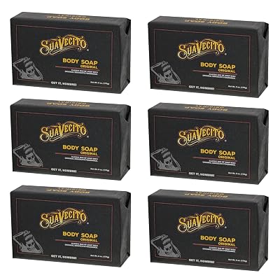 Suavecito Body & Hand Soap Bars Moisturizing With Masculine Original Fragrance 6 oz 6 Pack