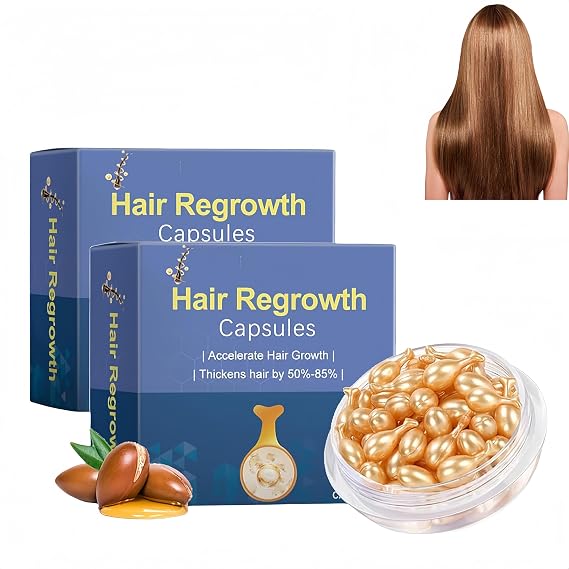 Hair Density Serum for Men&Women,Hair Densityboost Capsules,Hair Growth Pills,Capsulas Para El Crecimiento Del Cabello For Frizzy and Damaged Hair (2 Pcs)