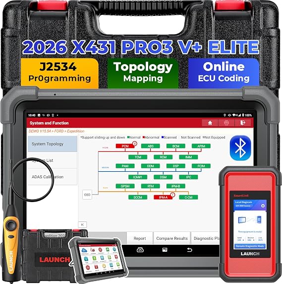 Launch X431 PRO3 V+ Elite J2534 Programming Bidirectional Scanner ECU Code