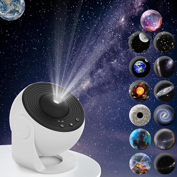 Galaxy Projector, 13 in 1 Planetarium Star Projector Realistic Starry Sky Night Light with Solar System Constellation Moon for Bedroom Ceiling Home Theater Living Room Decor