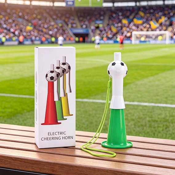 Electric Vuvuzela - Dual-Mode Stadium Horn with Bite Switch (Green)
