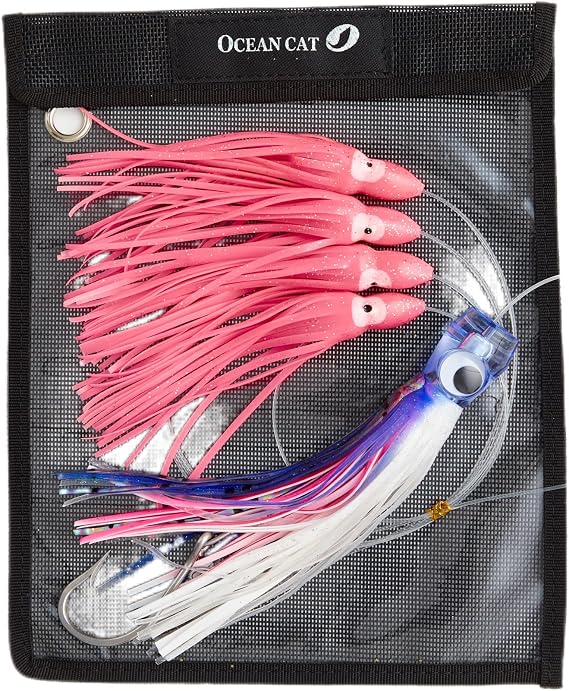 OCEAN CAT Saltwater Trolling Lures Bird Fishing Teaser for Saltwater Fishing Rigged with Hook for Wahoo Tuna Mahi Dolphin Sailfish Marlin