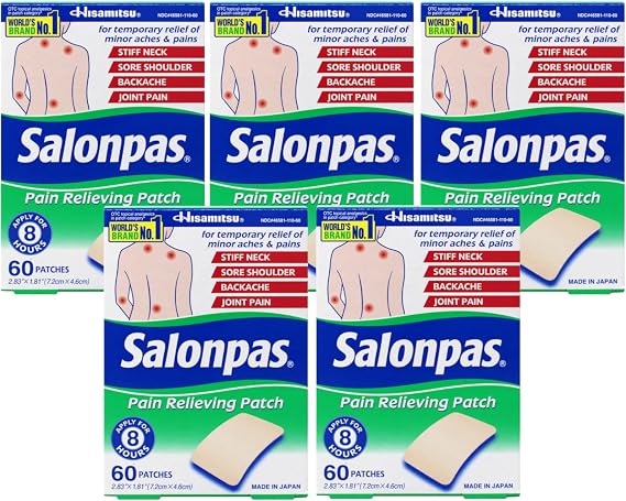 Salonpas Pain Relief Patches 60 ea (Pack of 5)