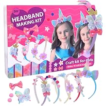 Hair Accessories for Girls, Headband Making Kit,Toys Gifts for 3-12 Years Old Girls,Girl Toys Age 6-8, Arts and Craft Kits, Birthday Presents DIY Easter Basket Stuffers- 75 Pcs Gift kit