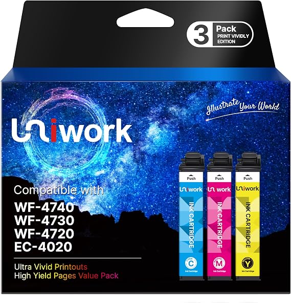 Uniwork Remanufactured Replacement for 802XL Ink Cartridge 3 Combo Pack