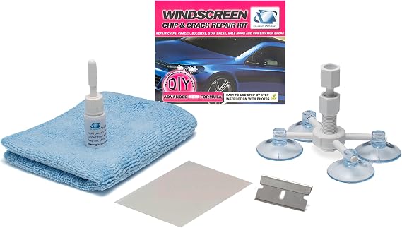 Glass Polish Windshield Repair Kit, Quick and Easy Durable Resin-Based DIY Solution for Chips and Cracks, Fixes Damage Under 1" in Diameter and Cracks Up to 12" Long - GP21101