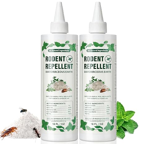 2 Pack Diatomaceous Earth 100% Chemical-Free Insect Killer for Crawling Bugs, Fleas, Bed Bugs, Roaches, Ants 12 fl oz