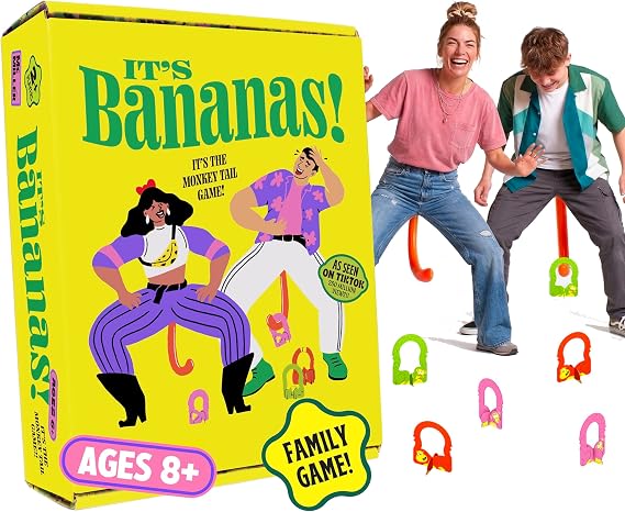 MCMILLER ENTERTAINMENT Its Bananas The Hilarious Monkey Tail Party Game for Adults & Families | Funny Indoor & Outdoor Game for Bachelorette Parties, Summer Parties, BBQs, Birthdays & Game Nights