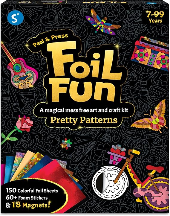 Skillmatics Foil Fun Pretty Patterns, Foil Art, Gift for Tweens & Adults
