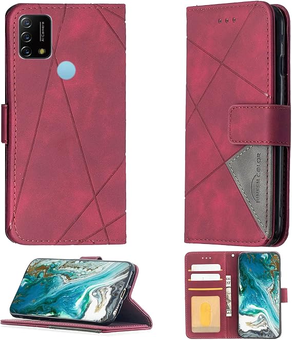 jioeuinly Case for Mobicel Epic Pro LTE Case Compatible with Mobicel Epic Pro LTE Phone Case Flip Stand Cover PU Leather Wallet Case Red
