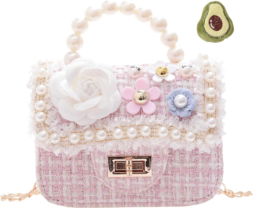 AWXZOM Toddler Kids Purse for Little Girls toddler purse baby purse (flower)