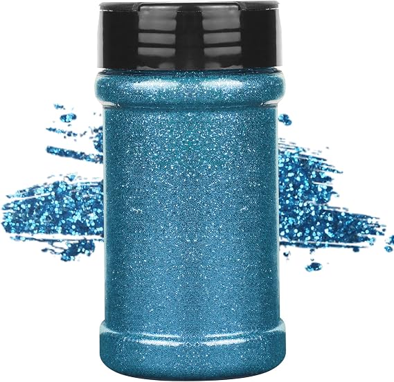 TORC Blue Fine Glitter 4 oz Glitter Powder for Tumblers Resin Crafts Slime Cosmetic Nail Painting Festival Decoration