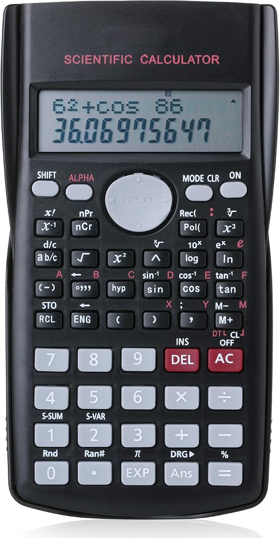 Mr. Pen Scientific 2 Line Calculator - Fraction & College Math Calculator f