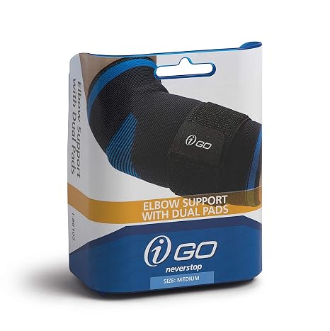 iGO i-86107 Elbow Support W/Dual Pads, Shape, Large