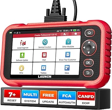 LAUNCH OBD2 Scanner CRP123I V3.0 Elite, 2026 Lifetime Free WiFi Update Scan Tool, FCA SGW, CANFD&amp;DoIP, SASThrottleBrakeBMSDPFOilABS Service Multi Systems Car Scanner, Battery Test, Auto VIN