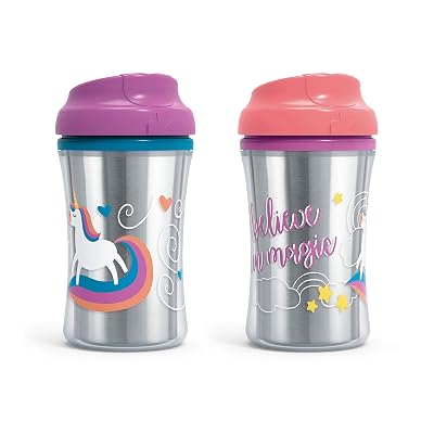 First Essentials by NUK Seal Zone Insulated Cup-Like Rim Sippy Cup, 9 oz, 2 Count Pack of 1