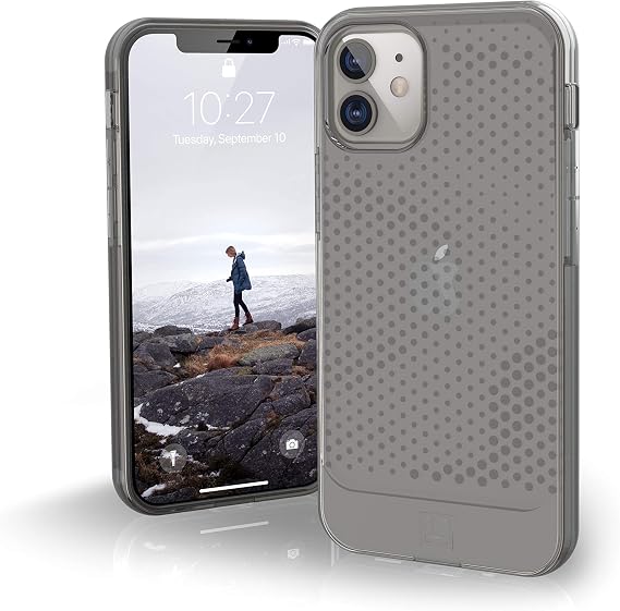 URBAN ARMOR GEAR [U] by UAG Designed for iPhone 12 Mini Case [5.4-inch Screen] Lucent Slim Fit Lightweight Stylish Transparent Impact Resistant Protective Phone Cover, Ash