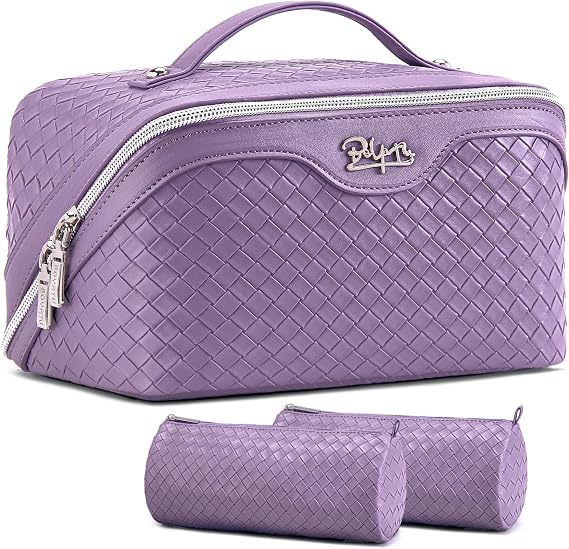 BOYATU Travel Makeup Bag Cosmetic Bags for Women: 3 Pcs Set Make up Bag
