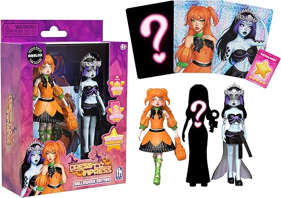 PhatMojo Dress to Impress Mystery Models Small Dolls 3-Pack Halloween Edition Series 2 Includes DLC Code Officially Licensed Collector Set