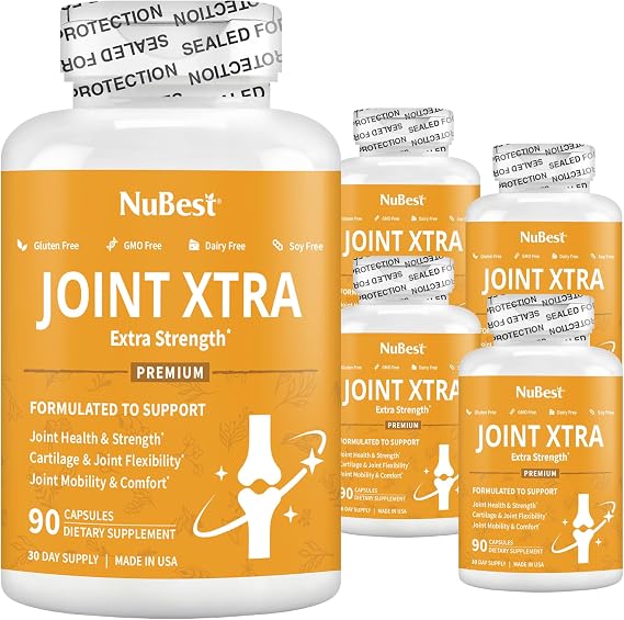 NuBest Joint Xtra - Joint Support Supplement - Joint Health Formula with Triple Joint Strength - Glucosamine, Chondroitin, Turmeric, MSM & Boswellia for Joint Health & Cartilage Health (Pack 5)