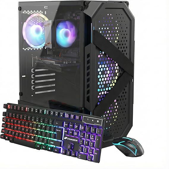 STGAubron Gaming PC Desktop,R5 5500,RX 6500 4G,16G DDR4,512G SSD