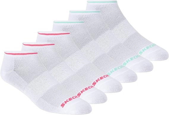 6-Pack Half Terry Performance Low Cut Socks, Breathable & Cushioned Footbed