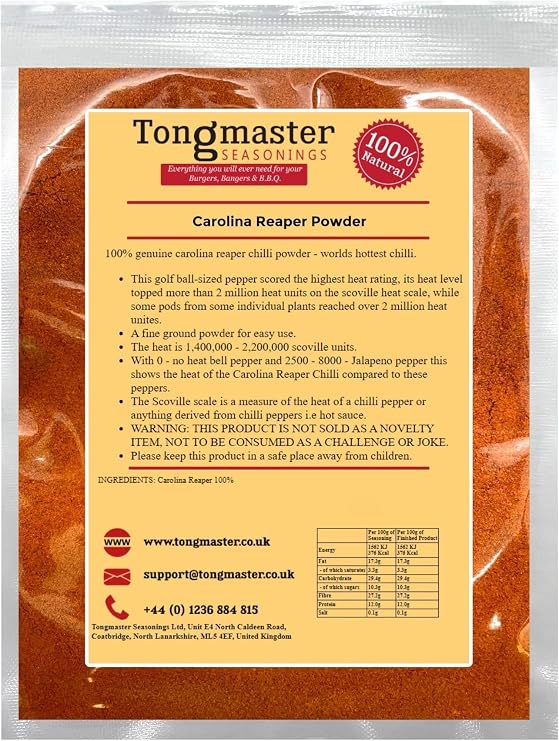 Carolina Reaper Chilli Powder (Worlds Hottest Chilli) - 50g