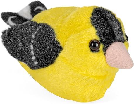 Wild Republic Audubon Birds American Goldfinch Plush with Authentic Bird Sound, Stuffed Animal, Bird Toys for Kids and Birders