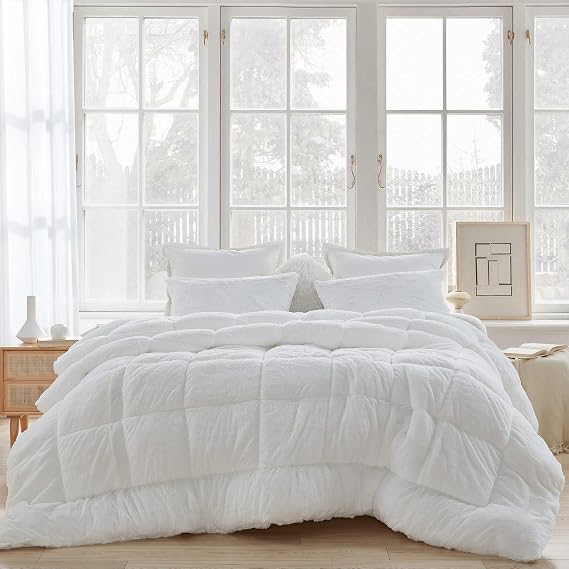 Are You Kidding Bare Coma Inducer King Oversized Comforter, Farmhouse White