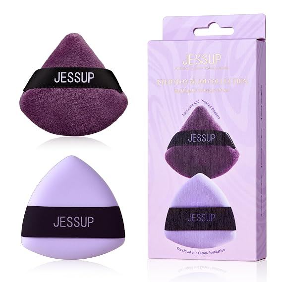 Jessup Dual-Action Makeup Puff Set, Q-Soft Powder & Foundation Puff SP018