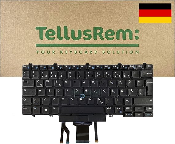 Replacement German Backlit Keyboard for Dell Latitude E5450, E7450, E7470