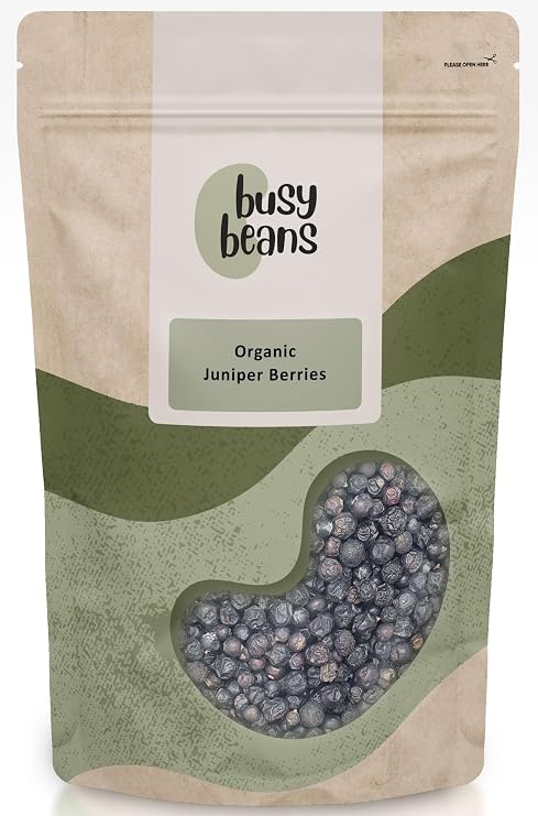 Organic Juniper Berries - Certified Organic - by Busy Beans Organic (1kg)