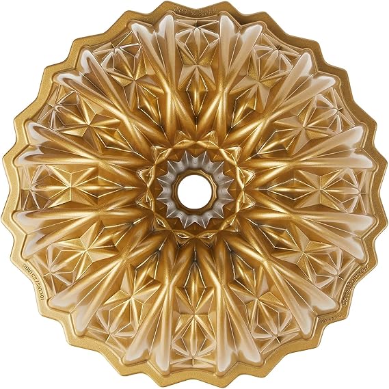 Nordic Ware Baking Mold Cut Crystal Mold Aluminum Gold, 25.4cm x 25.4cm, NW 92877