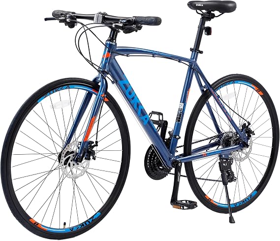 Hybrid Bike for Men & Women - 24 Speed 700C City Bicycle with Disc Brake and All-Terrain Commuter Bike for Urban and Road Riding