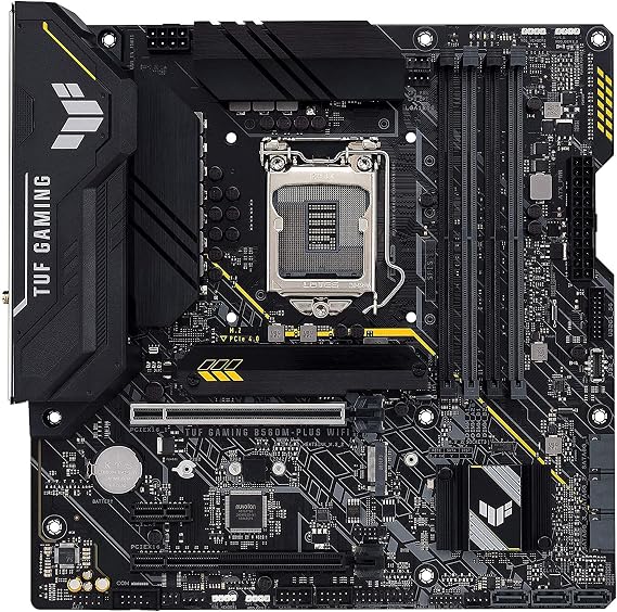 ASUS TUF Gaming B560M-PLUS WiFi LGA1200 (Intel11th/10th Gen) Micro ATX Gaming Motherboard (PCIe 4.0, 2X M.2 Slots,8+1 Power Stages, 2.5Gb LAN, WiFi 6, USB 3.2 Type-C, ThunderboltTM 4 Support)