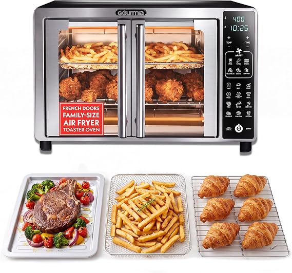 Gourmia Toaster Oven - 6-Slice Capacity, Digital Display, Stainless Steel