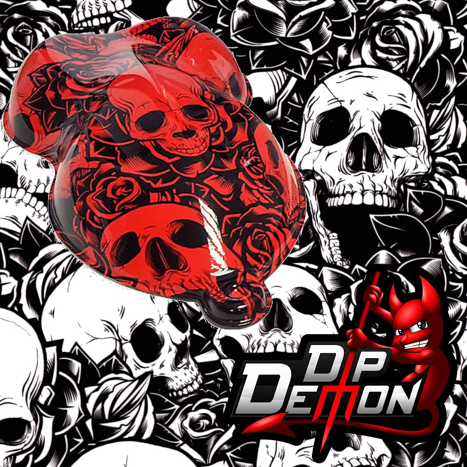 Skulls and Roses Hydrographic Water Transfer Film Hydro Dip