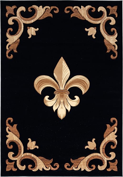 United Weavers of America Bristol Barnsley Black Area Rug, 5'3" x 7'6"