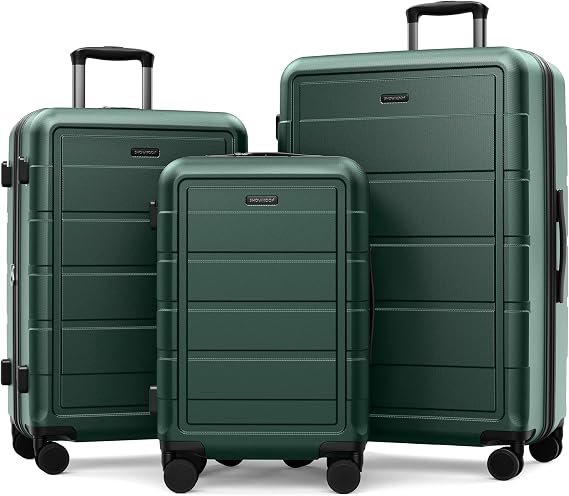 SHOWKOO G-Series Luggage set 3pcs, 100% PC Durable Hardshell Suitcase