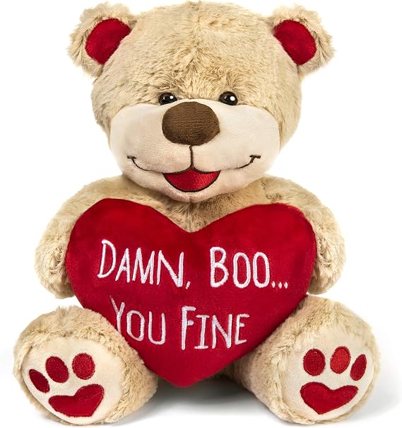 Maad Seymour Butz Valentine Bear - Funny 8" Tall Premium Soft Teddy - Ideal for Long Distance Relationship Gifts & 1 Month for Girlfriend