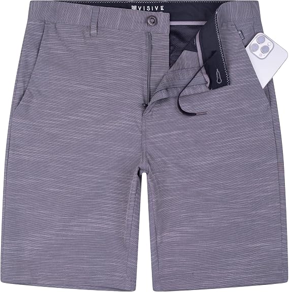 Visive Mens Shorts 7/9 Inch Hybrid Golf Short Premium Quick Dry Stretch Board Shorts